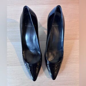 Stuart Weitzman Black Patent Pointed Heels